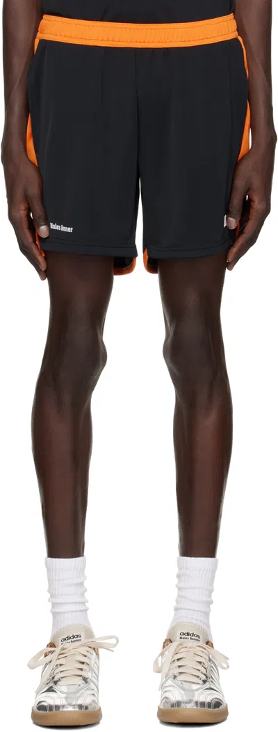 WALES BONNER BLACK & ORANGE HOME JERSEY SHORTS
