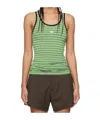Wales Bonner Sonic Striped Jersey Tank In Green