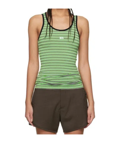 WALES BONNER BLACK  GREEN SONIC TANK TOP