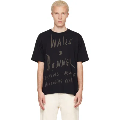 Wales Bonner Black 'raga' T-shirt