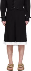 Wales Bonner Revelation Overlay Effect Bermuda Short In Black