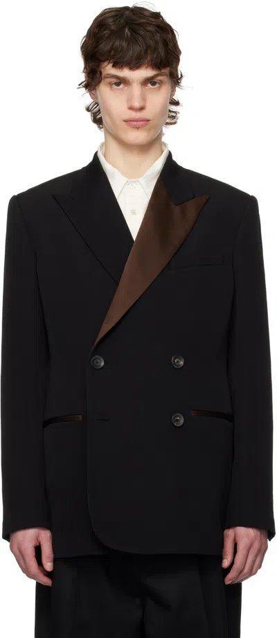 Wales Bonner Black Rise Tuxedo Blazer
