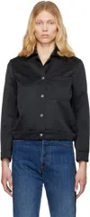 Wales Bonner Flora Embellished Satin Jacket In Black