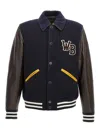 Wales Bonner Prince Varsity Jacket In Blue/brown In Blue