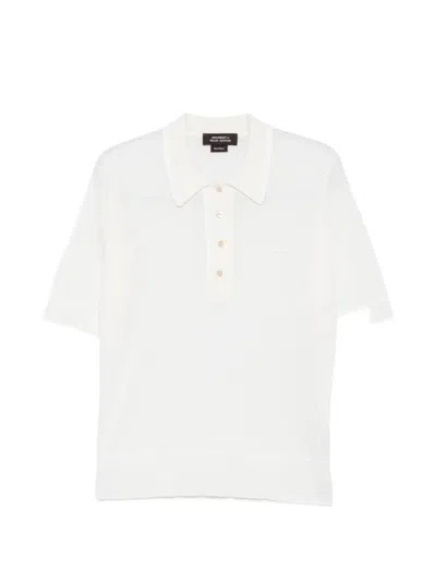 Wales Bonner Blessings Lace-knit Polo Shirt In White