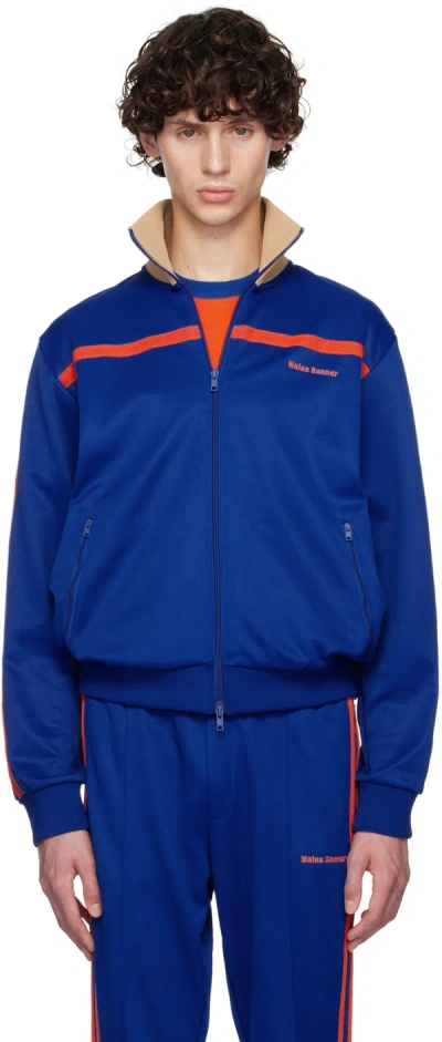Wales Bonner Blue Adidas Originals Edition Stand Collar Track Jacket In Team Royal Blue