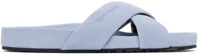 Wales Bonner Blue Criss-cross Sandals In 19011-450 Light Blue