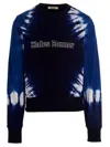Wales Bonner Embroidered Logo Sweatshirt Tie Dye In Blue