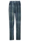 Wales Bonner Denim Jeans Tie-dye Miles In Blue
