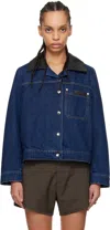 Wales Bonner Blue Sea Denim Jacket In Indigo
