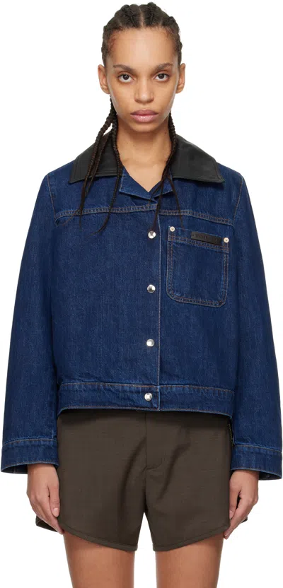 Wales Bonner Blue Sea Denim Jacket In Indigo