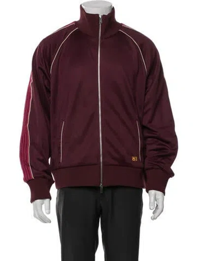 Pre-owned Wales Bonner Bomber Jacket In Burgundy