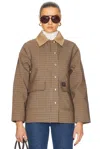 Wales Bonner Bonded Check Alto Jacket In Beige & Brown