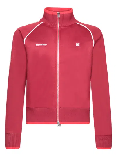 Wales Bonner Bordeaux Blazer With High Collar In Pink