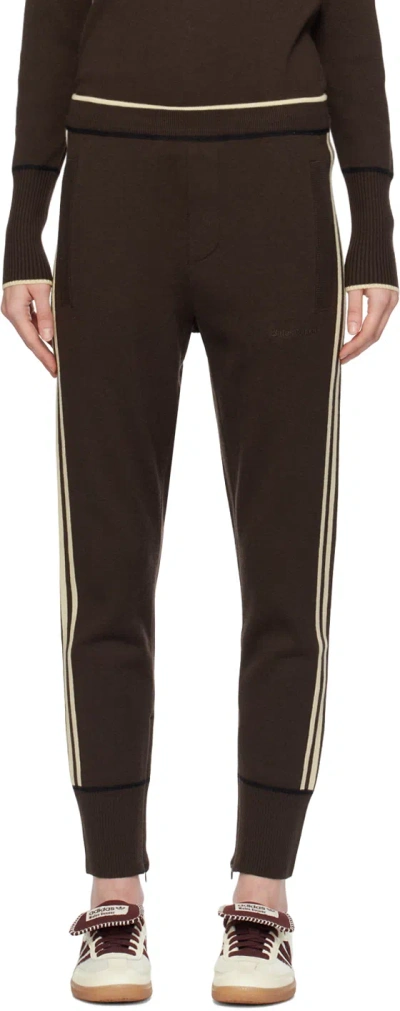 Wales Bonner Brown Adidas Originals Edition Statement Sweatpants In Dark Brown