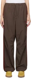 Wales Bonner Brown Adidas Originals Edition Taffeta Track Pants In Night Brown