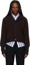 Wales Bonner Brown 'the Solace' Cardigan In Brown