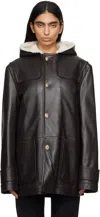 Wales Bonner Brown Thought Leather Jacket In Brown