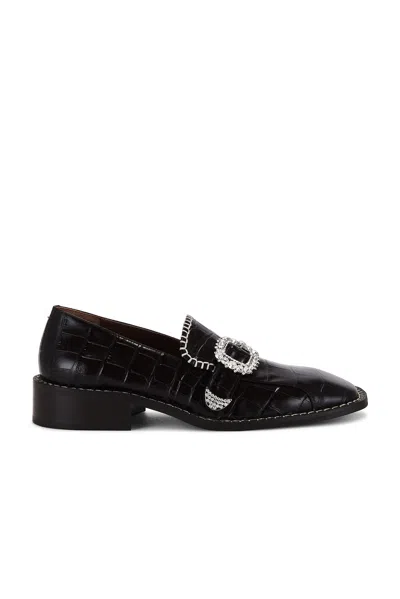 Wales Bonner Buckle Loafer In Light Black
