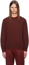 Wales Bonner Burgundy Steady Knit Sweater In Burgundy Red