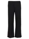Wales Bonner Embroidered Waistband Wide Leg Trousers In Black
