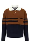 Wales Bonner Calm Striped Wool Polo Sweater In Multi