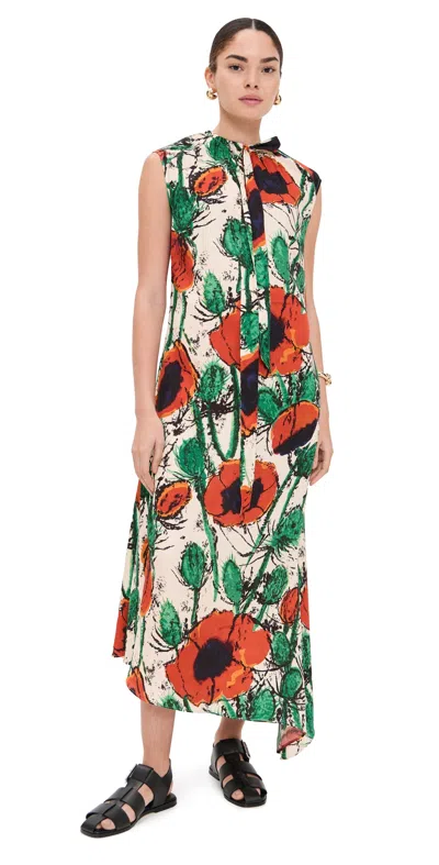 Wales Bonner Calypso Dress Poppy Red