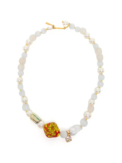Wales Bonner Cherish Necklace In White