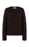Wales Bonner Chord Knit Wool-cotton Sweater In Black