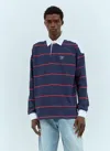 Wales Bonner Cotton Polo Shirt In Blue