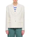 Wales Bonner Classic Fitted Jacket With Cut-outs In White