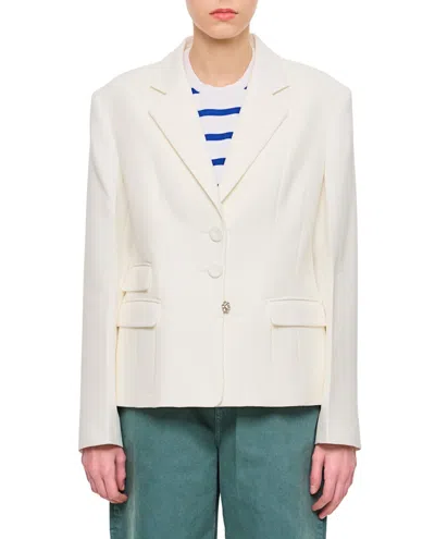 Wales Bonner Classic Fitted Jacket With Cut-outs In White