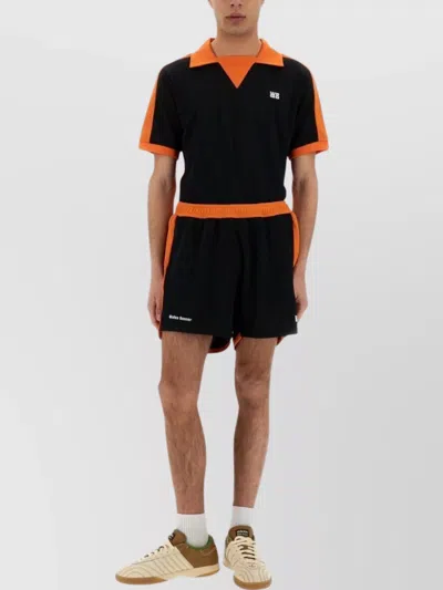 WALES BONNER COLLAR AND TRIM POLO SHIRT