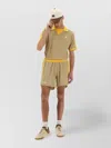 WALES BONNER COLLAR CONTRAST POLO SHIRT WITH ELASTIC WAISTBAND
