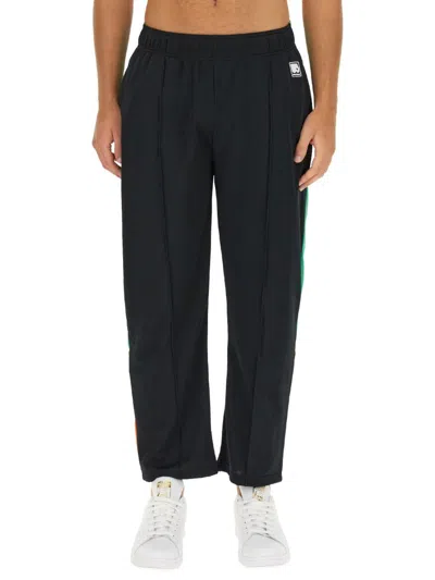 Wales Bonner Communal Cropped Track Pants In Black