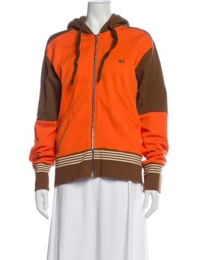 Pre-owned Wales Bonner Colorblock Pattern Jacket In Orange