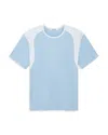 Wales Bonner Colorblocked Tee In White Blue