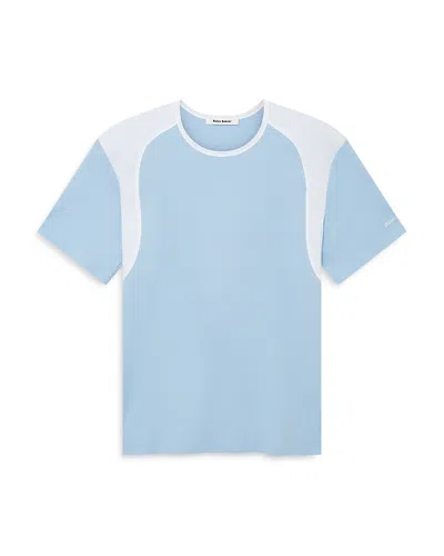Wales Bonner Colorblocked Tee In White Blue