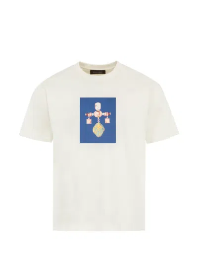 Wales Bonner Compass Graphic T-shirt In White