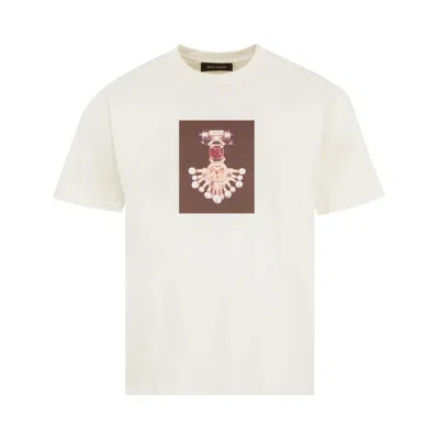 Pre-owned Wales Bonner Compass Tee 'ivory/brooch' | Cream | Men's Size L In White