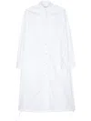 Wales Bonner Contrast Poplin Midi Dress In White