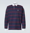 Wales Bonner Cotton Polo Shirt In Blue