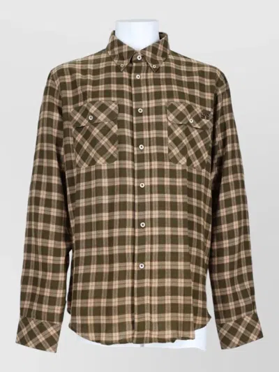 Wales Bonner Canopy Button-down Logo-embroidered Checked Cotton Shirt In Multi