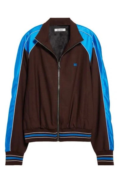 Wales Bonner Courage Zip-up Track Jacket In Brown