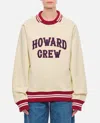 Wales Bonner Embroidered Cotton Polo Sweatshirt In Beige