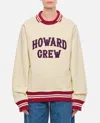 Wales Bonner Embroidered Cotton Polo Sweatshirt In Beige