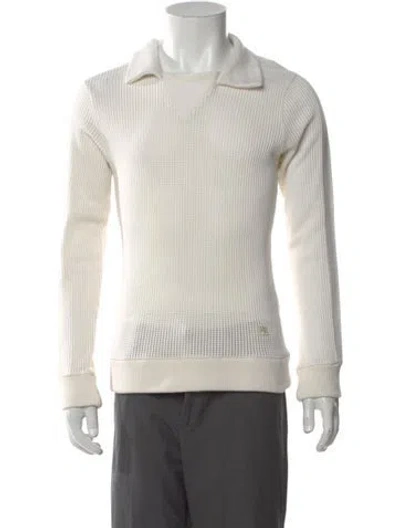 Pre-owned Wales Bonner Crew Neck Long Sleeve Polo Sweater In Neutral