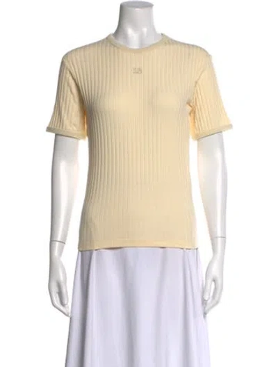 Pre-owned Wales Bonner Crew Neck Short Sleeve Top In Neutrals