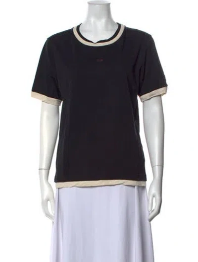 Pre-owned Wales Bonner Crew Neck Short Sleeve T-shirt In Black