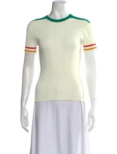 Pre-owned Wales Bonner Crew Neck Short Sleeve T-shirt In Green